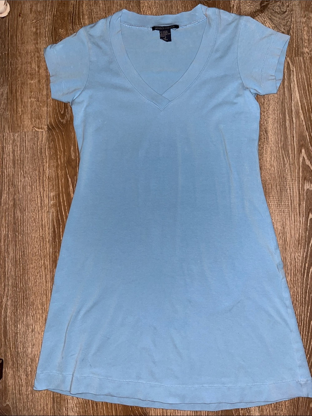 Boston Proper Light Blue V-Neck Dress